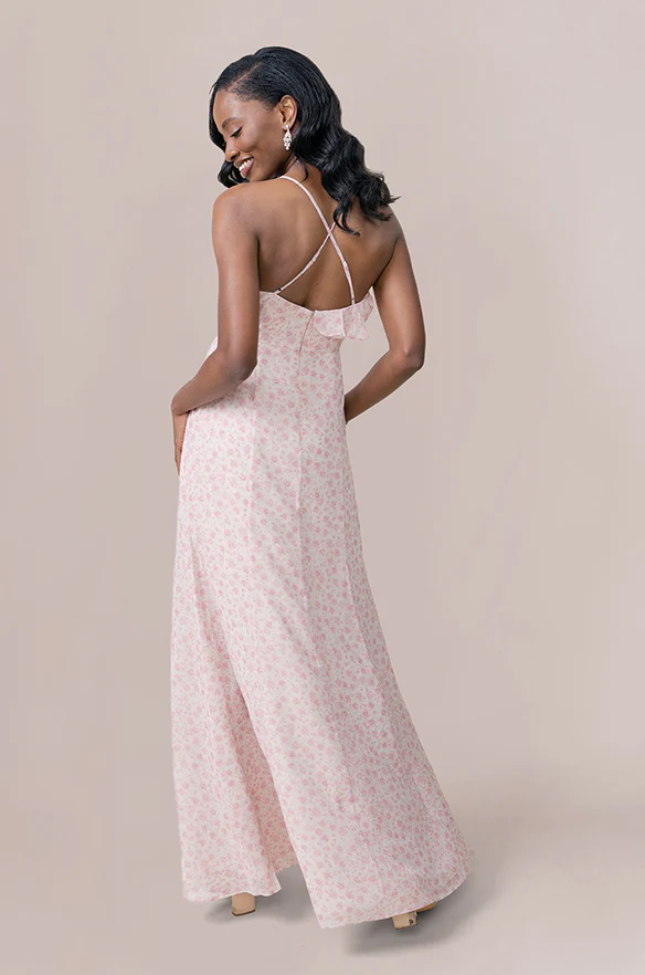 Paloma Chiffon Floral Print Dress | Made To Order - Image 12
