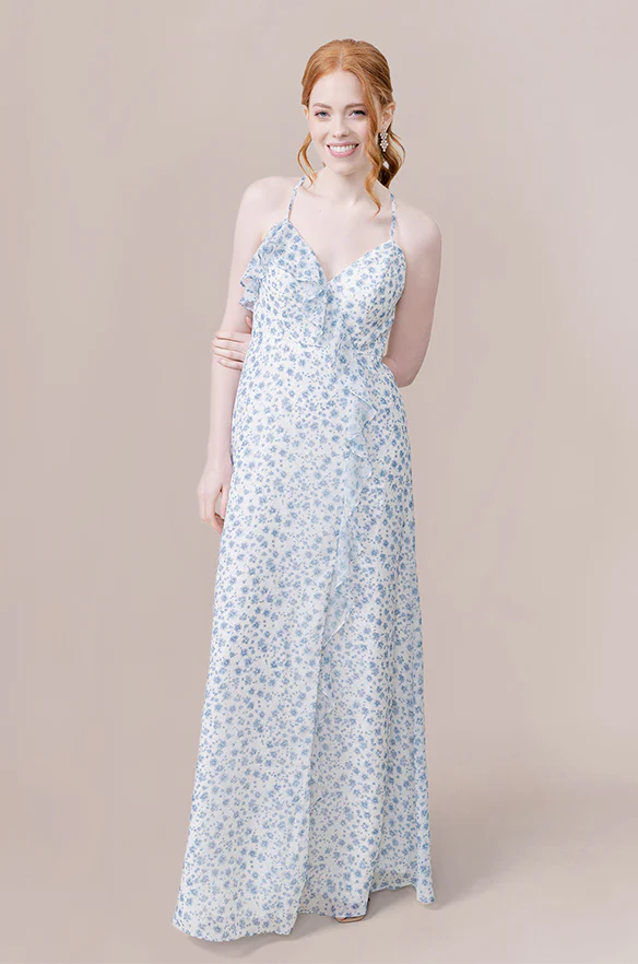 Paloma Chiffon Floral Print Dress | Made To Order - Image 17