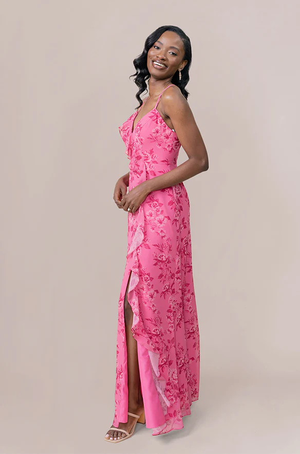 Paloma Chiffon Floral Print Dress | Made To Order - Image 21