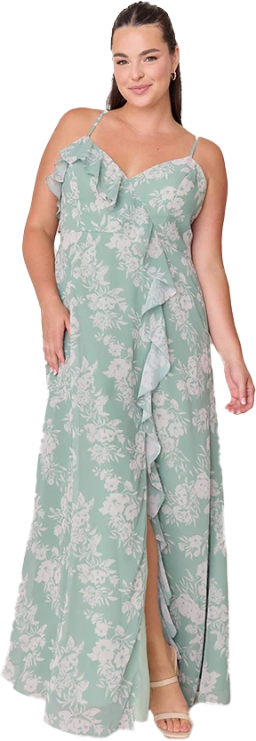 Paloma Chiffon Floral Print Dress | Made To Order - Image 36