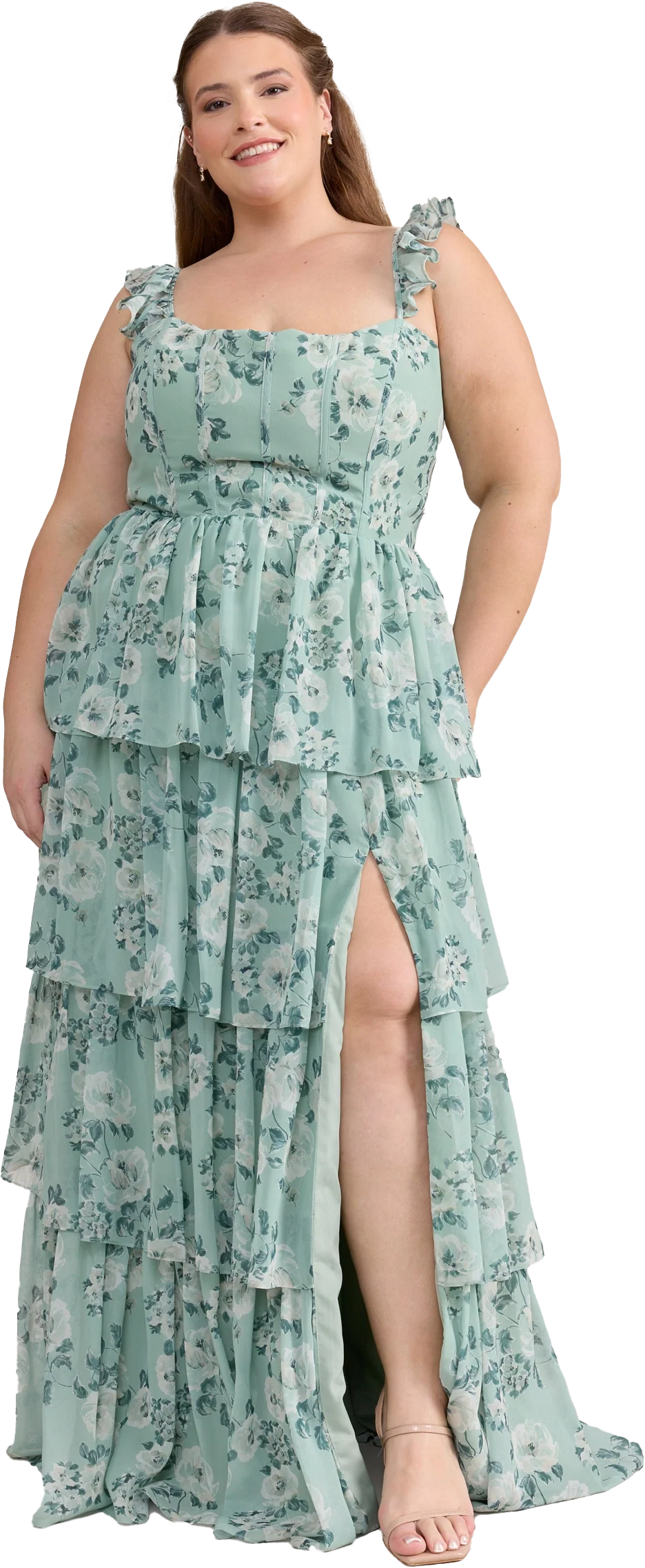 Poppy Chiffon Floral Print Dress | Made To Order - Image 102