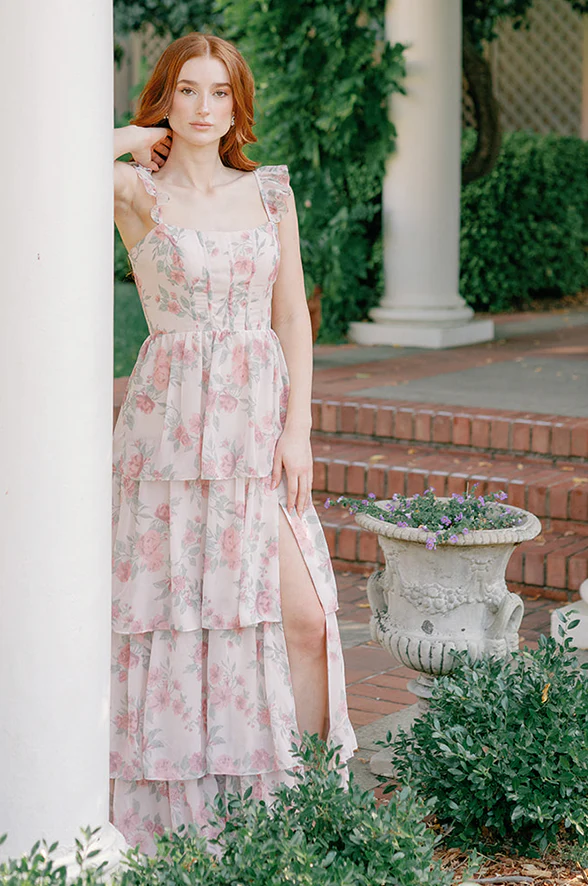 Poppy Chiffon Floral Print Dress | Made To Order - Image 17
