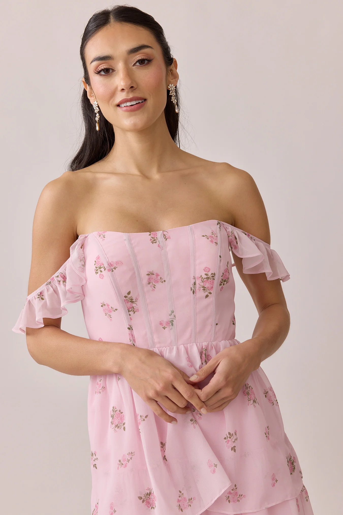 Poppy Chiffon Floral Print Dress | Made To Order - Image 7