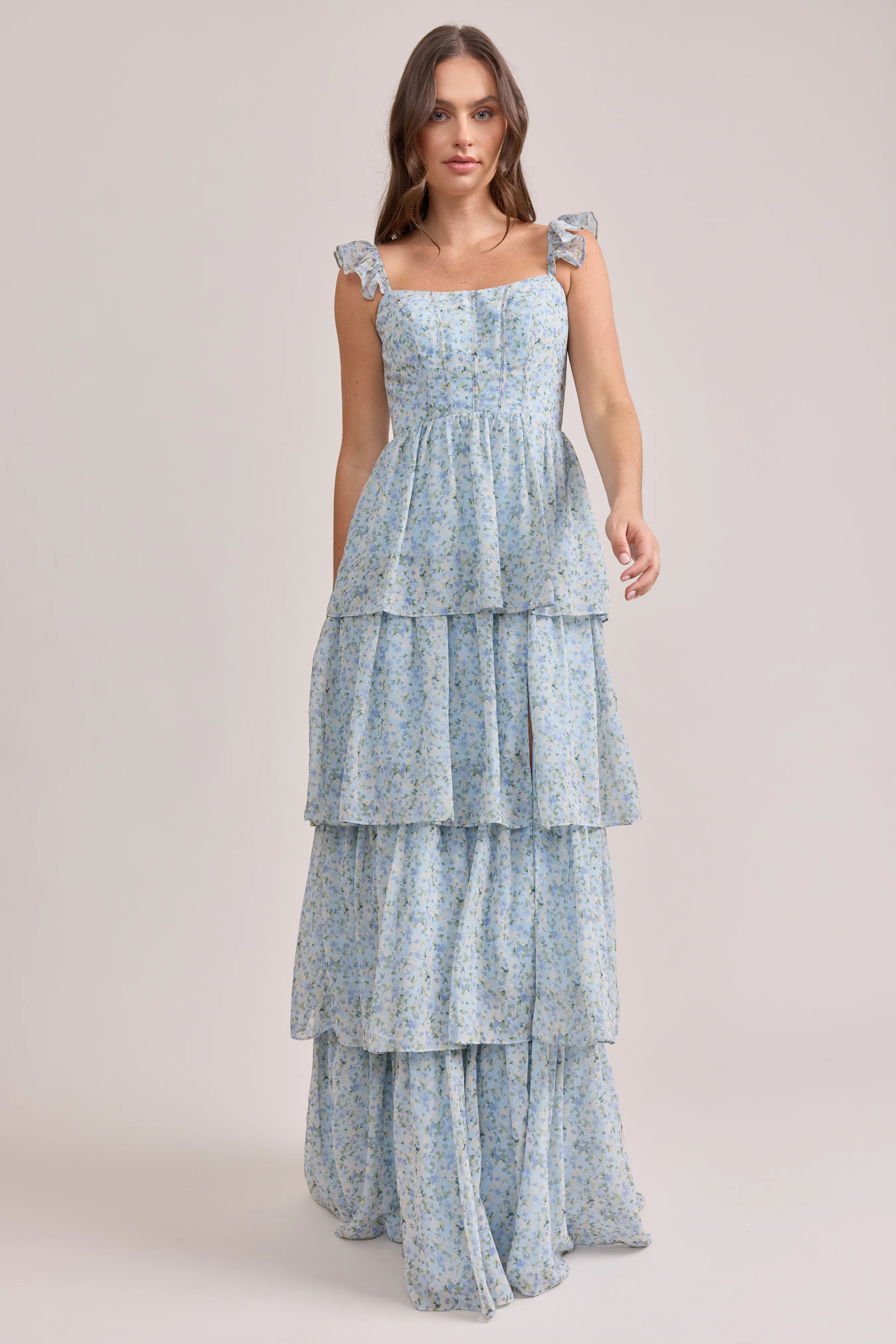 Poppy Chiffon Floral Print Dress | Made To Order - Image 88