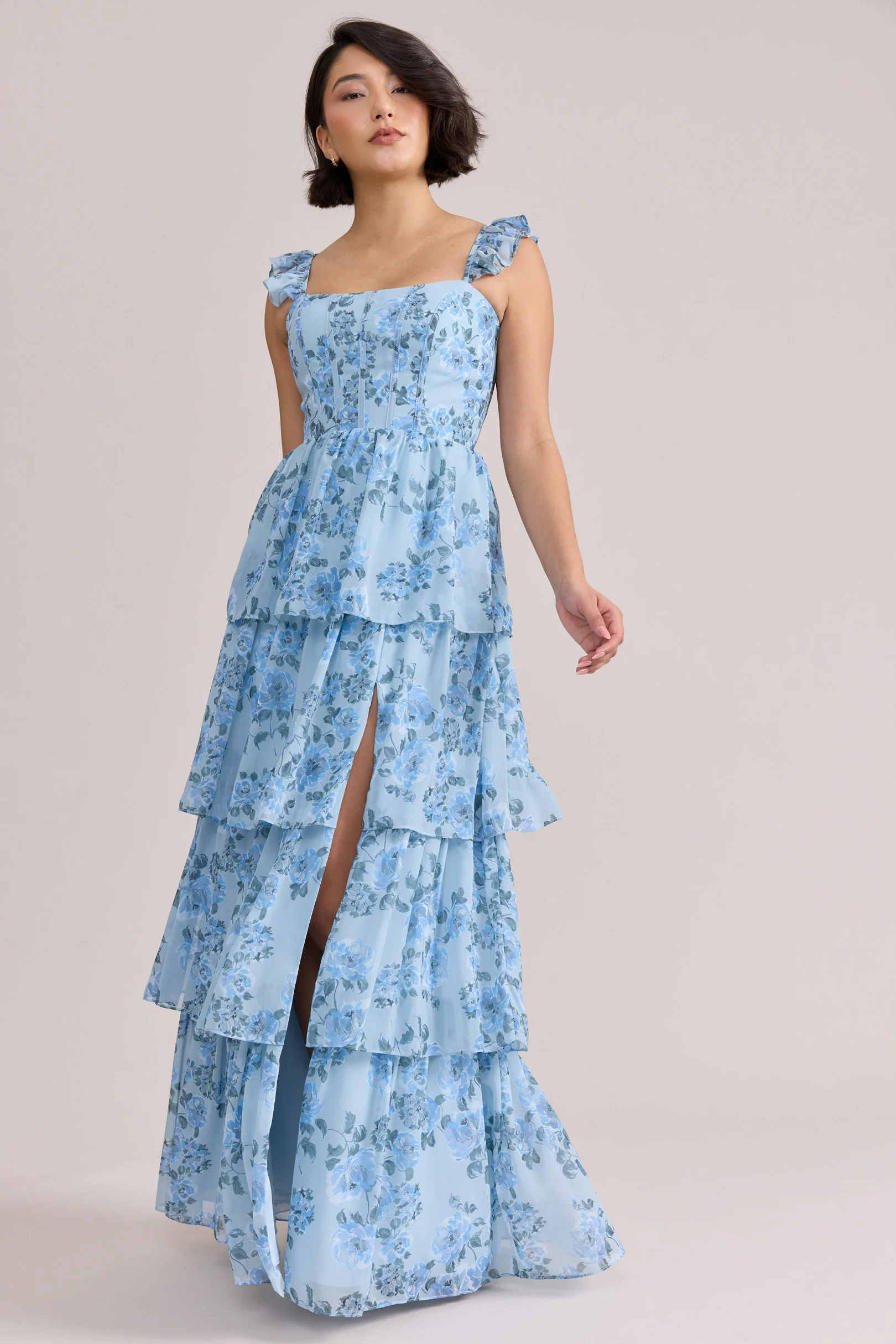 Poppy Chiffon Floral Print Dress | Made To Order - Image 98