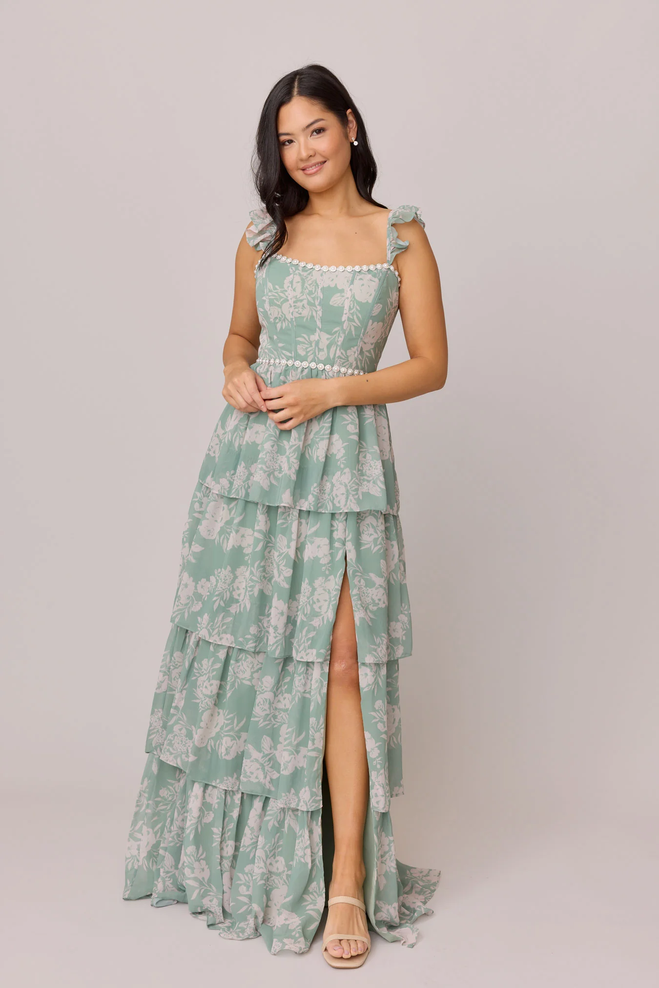 Poppy Luxe Chiffon Floral Print Dress | Made To Order - Image 9