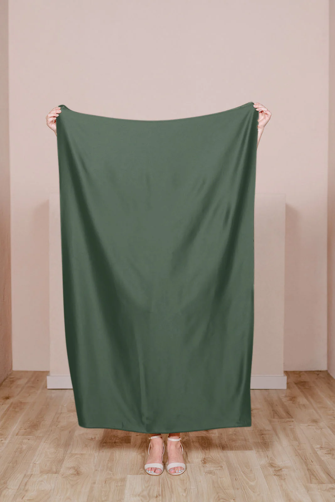Pre-Cut Satin Fabric by Yard | Ready To Ship | Deep Olive