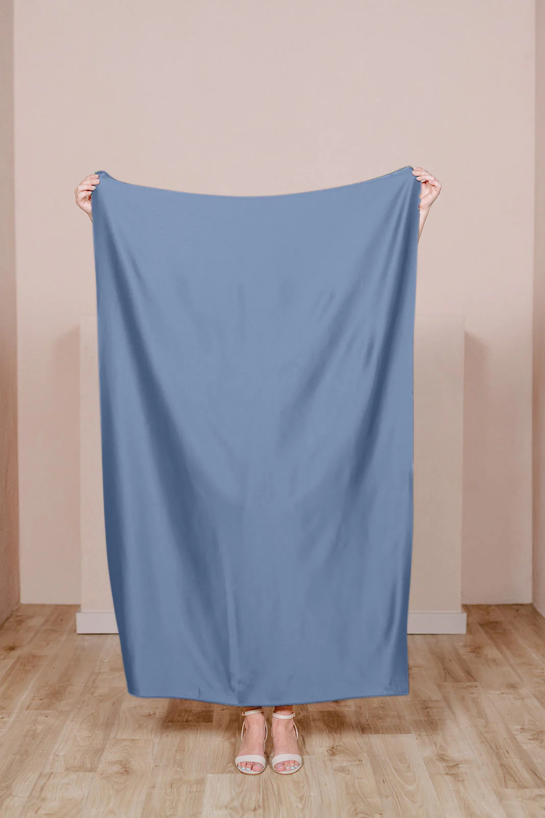 Pre-Cut Satin Fabric by Yard | Ready To Ship | Indie Blue
