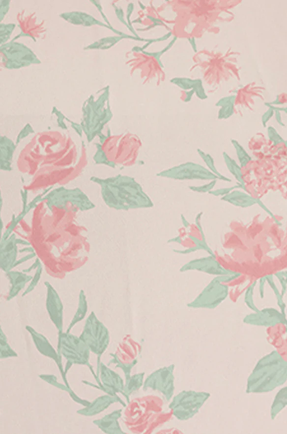 Pre-Cut Satin Floral Print Fabric By Yard | Ready To Ship | Blushing Bride Bouquet