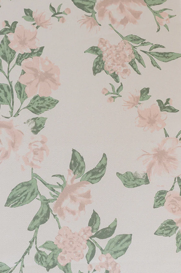 Pre-Cut Satin Floral Print Fabric By Yard | Ready To Ship | Soft Champagne Bouquet
