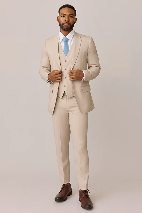 Pre-Cut Suiting Fabric by Yard | Ready To Ship | Light Tan