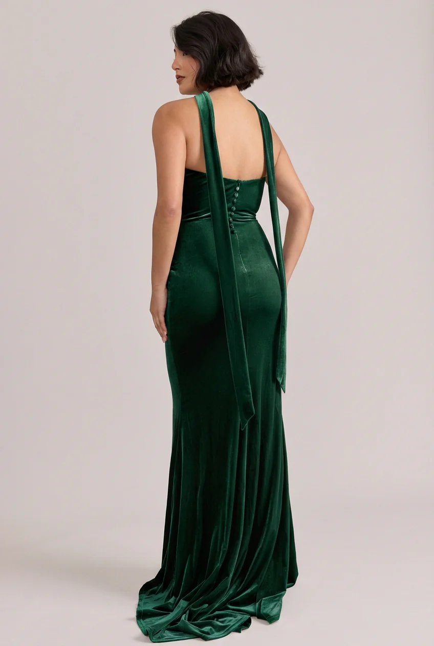 Quinn Velvet Dress | Made To Order - Image 20