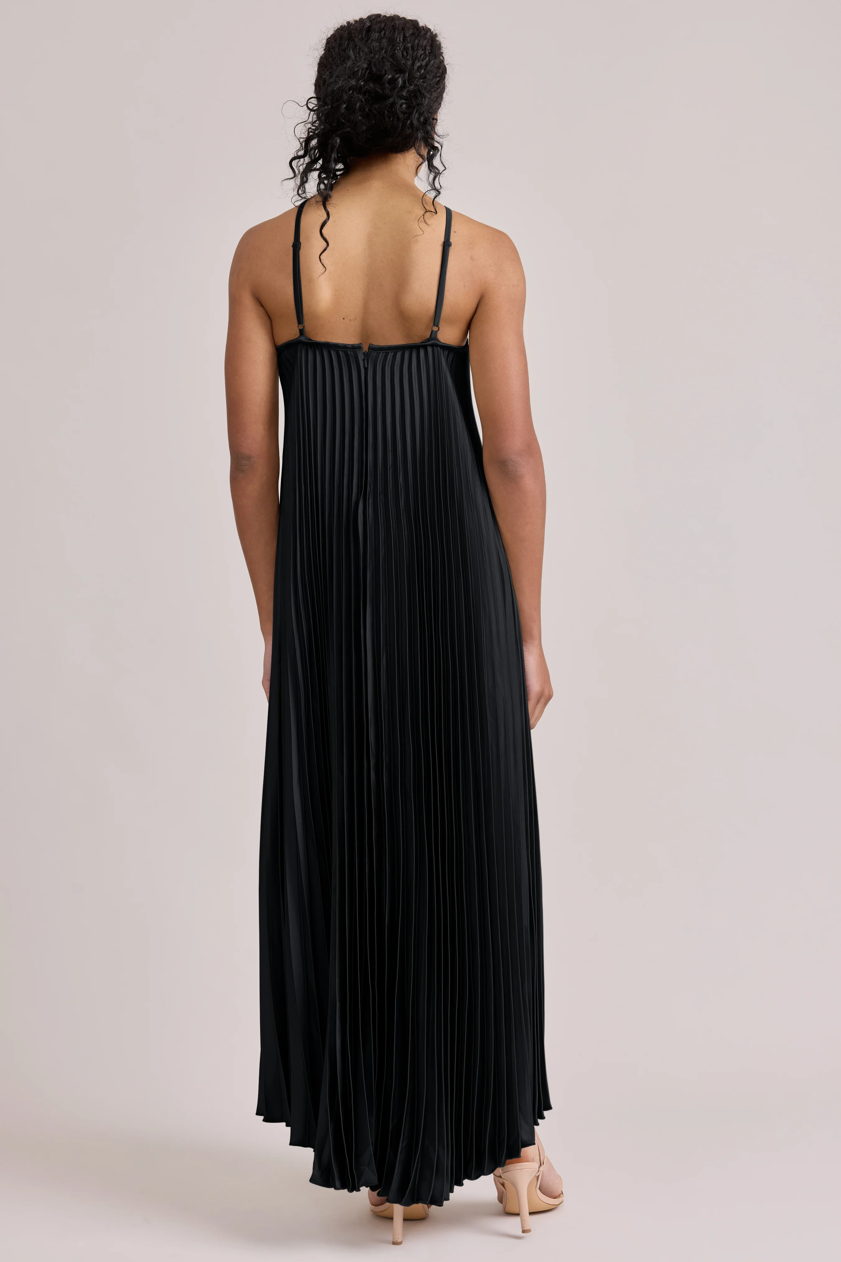 Rayne Satin Pleated Dress | Made To Order - Image 108