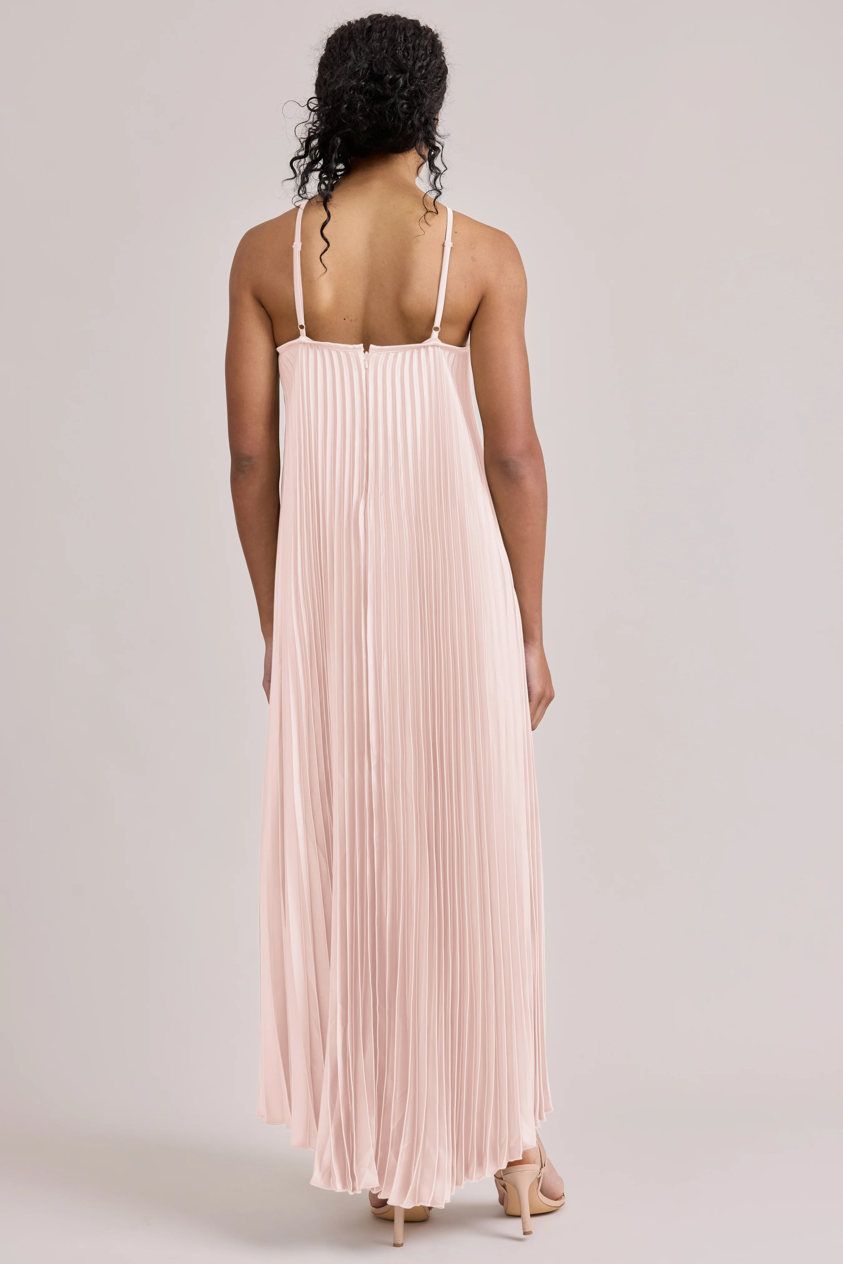 Rayne Satin Pleated Dress | Made To Order - Image 115