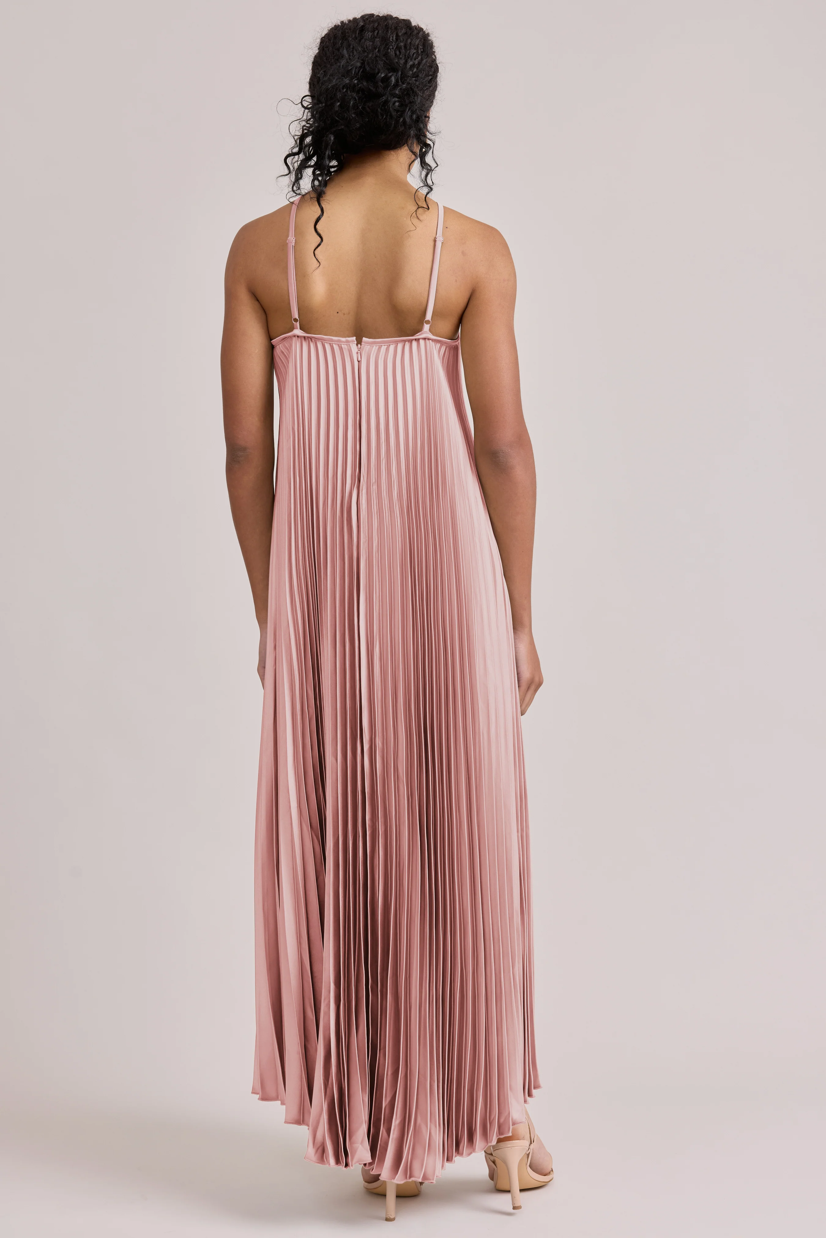 Rayne Satin Pleated Dress | Made To Order - Image 117