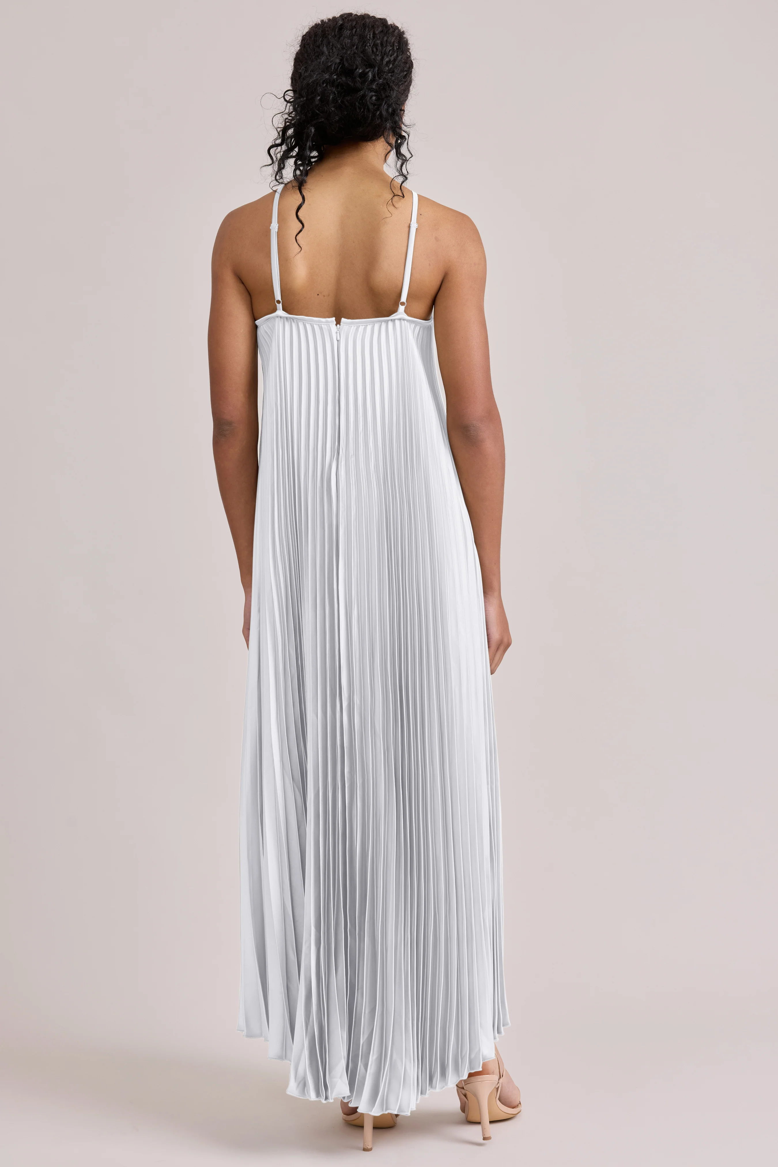 Rayne Satin Pleated Dress | Made To Order - Image 157