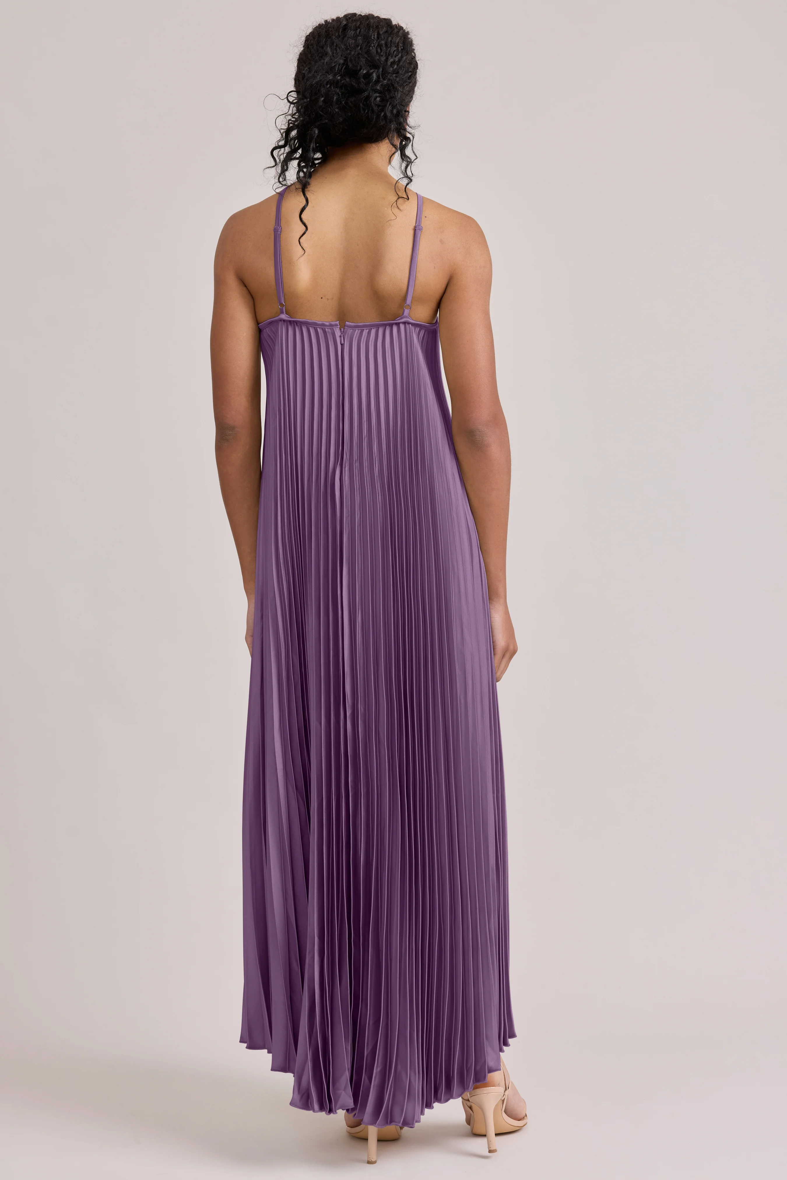 Rayne Satin Pleated Dress | Made To Order - Image 17