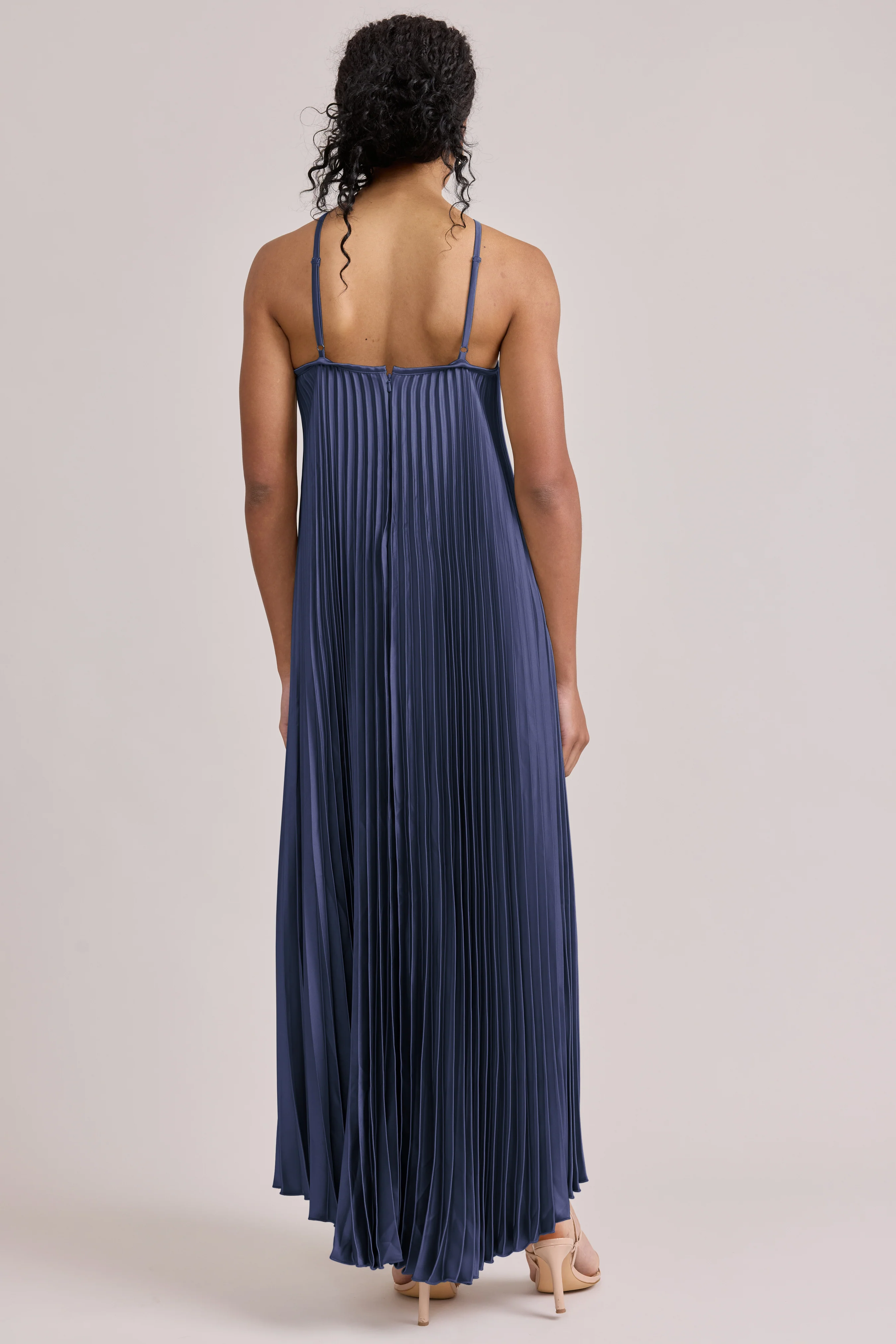 Rayne Satin Pleated Dress | Made To Order - Image 34