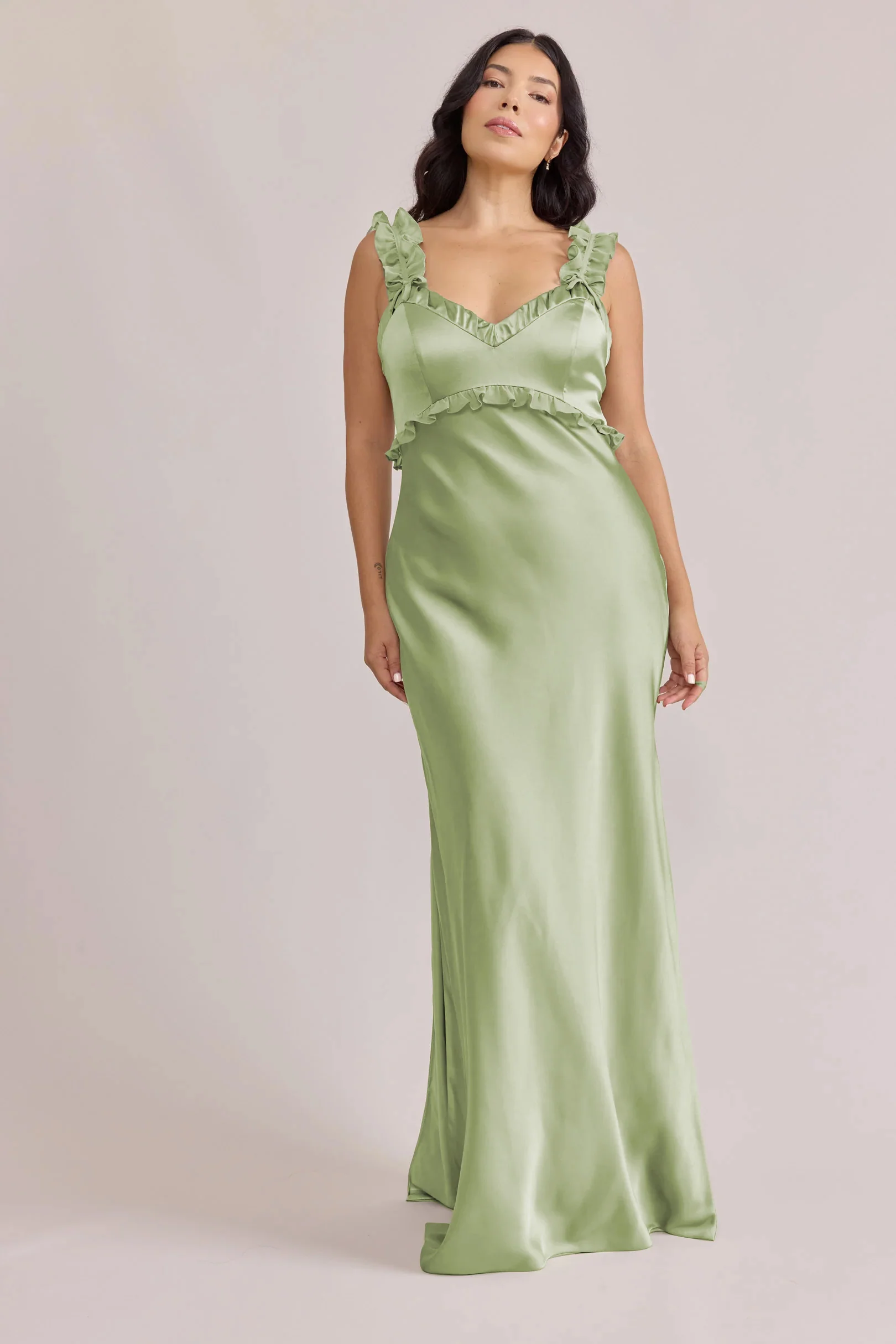 Romy Satin + Chiffon Dress | Made To Order - Image 100