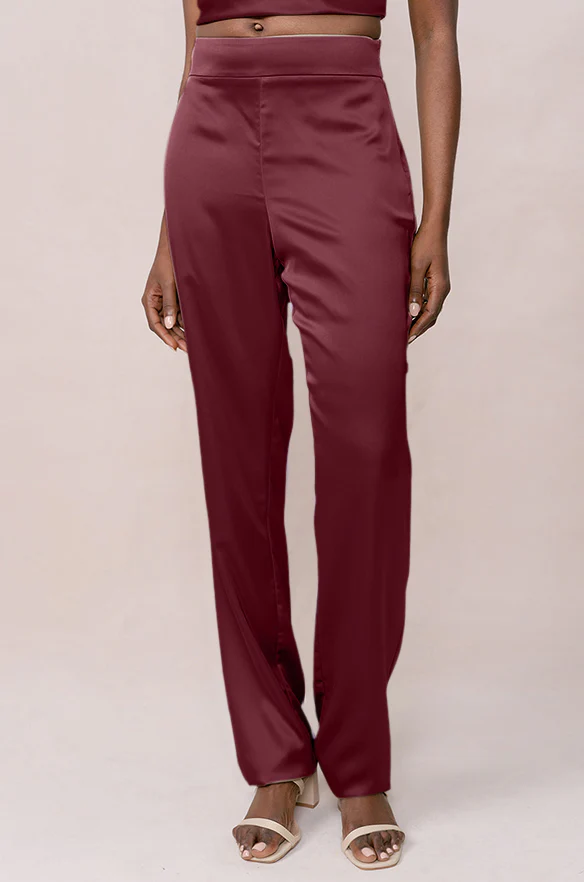 Ruby Satin Pants | Made To Order - Image 62