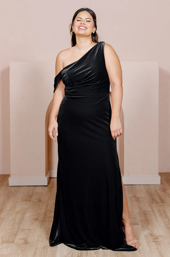 Sample Black Moira Convertible Velvet Dress | Ready To Ship - Image 2