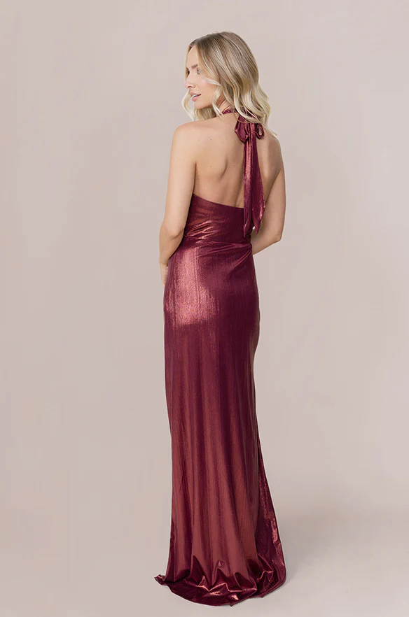 Sample Cabernet Amber Metallic Dress | Ready To Ship - Image 2