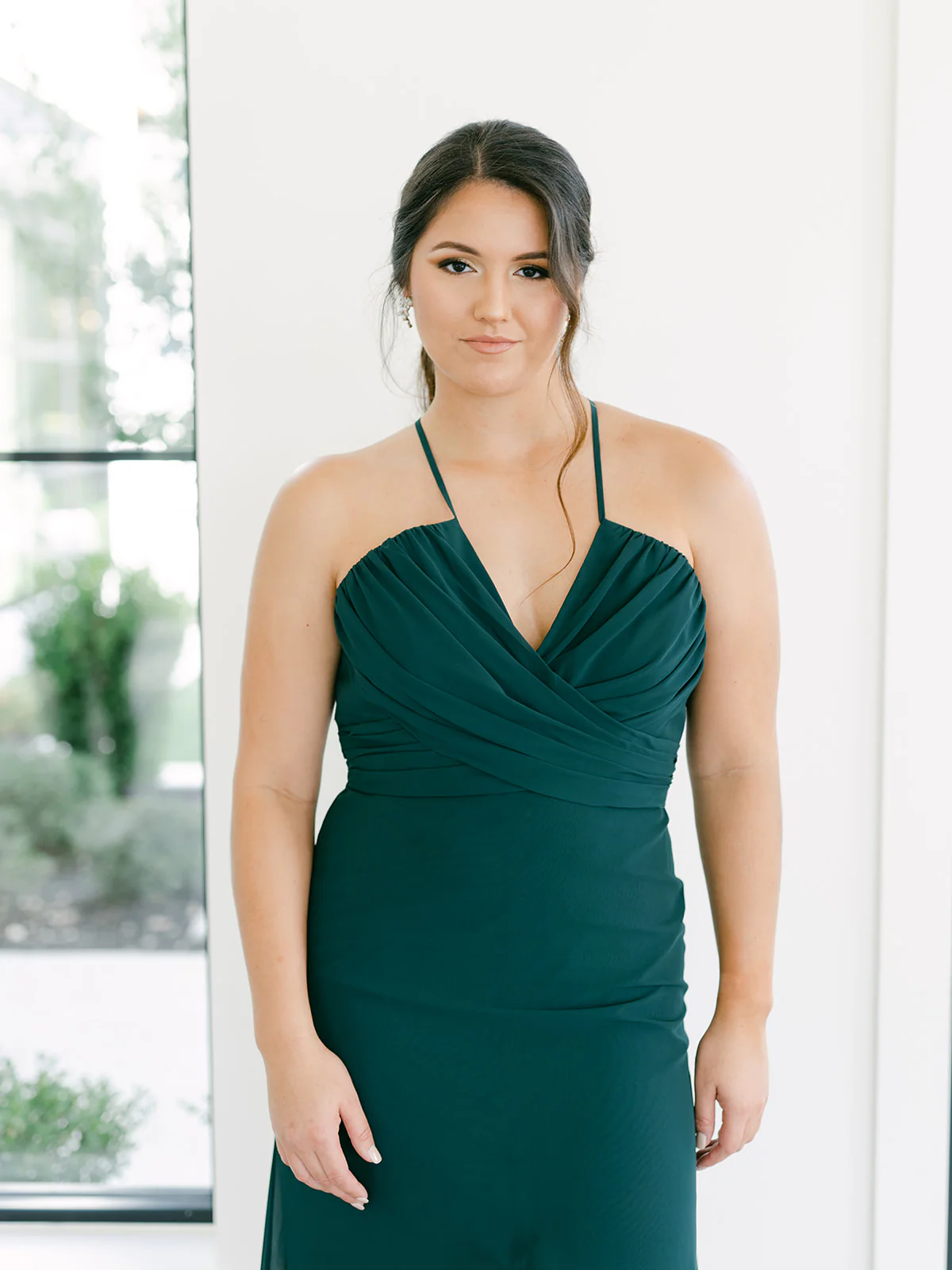Sample Classic Emerald Nayeli Chiffon Dress | Ready To Ship - Image 4