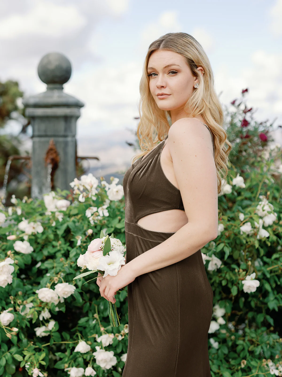 Sample Dusty Olive Ryah Velvet Dress | Ready To Ship - Image 2