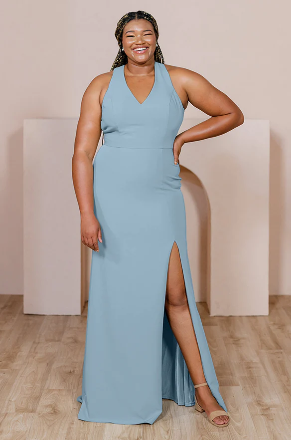 Sample French Blue Asher Crepe Dress | Ready To Ship