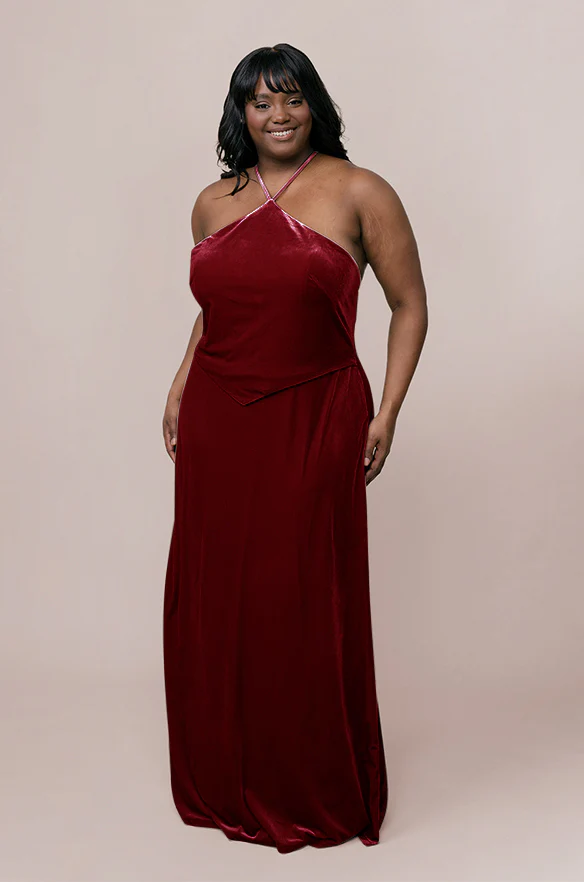 Sample Romantic Rose Everly Velvet Dress | Ready To Ship