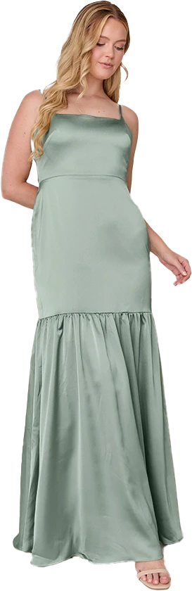 Sample Sage Astrid Satin Dress | Ready To Ship - Image 3