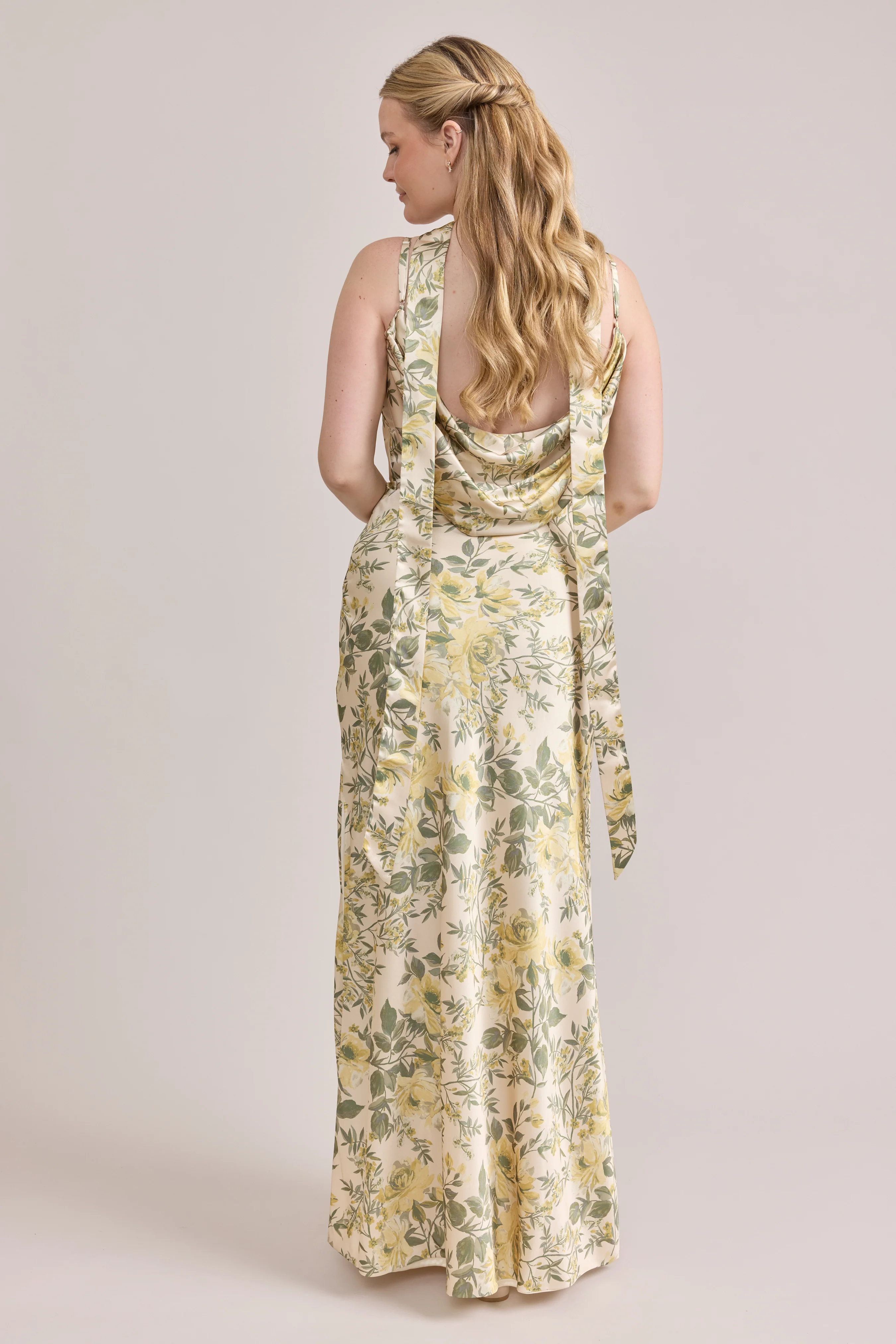 Satin Floral Print Skinny Scarf | Made To Order - Image 4