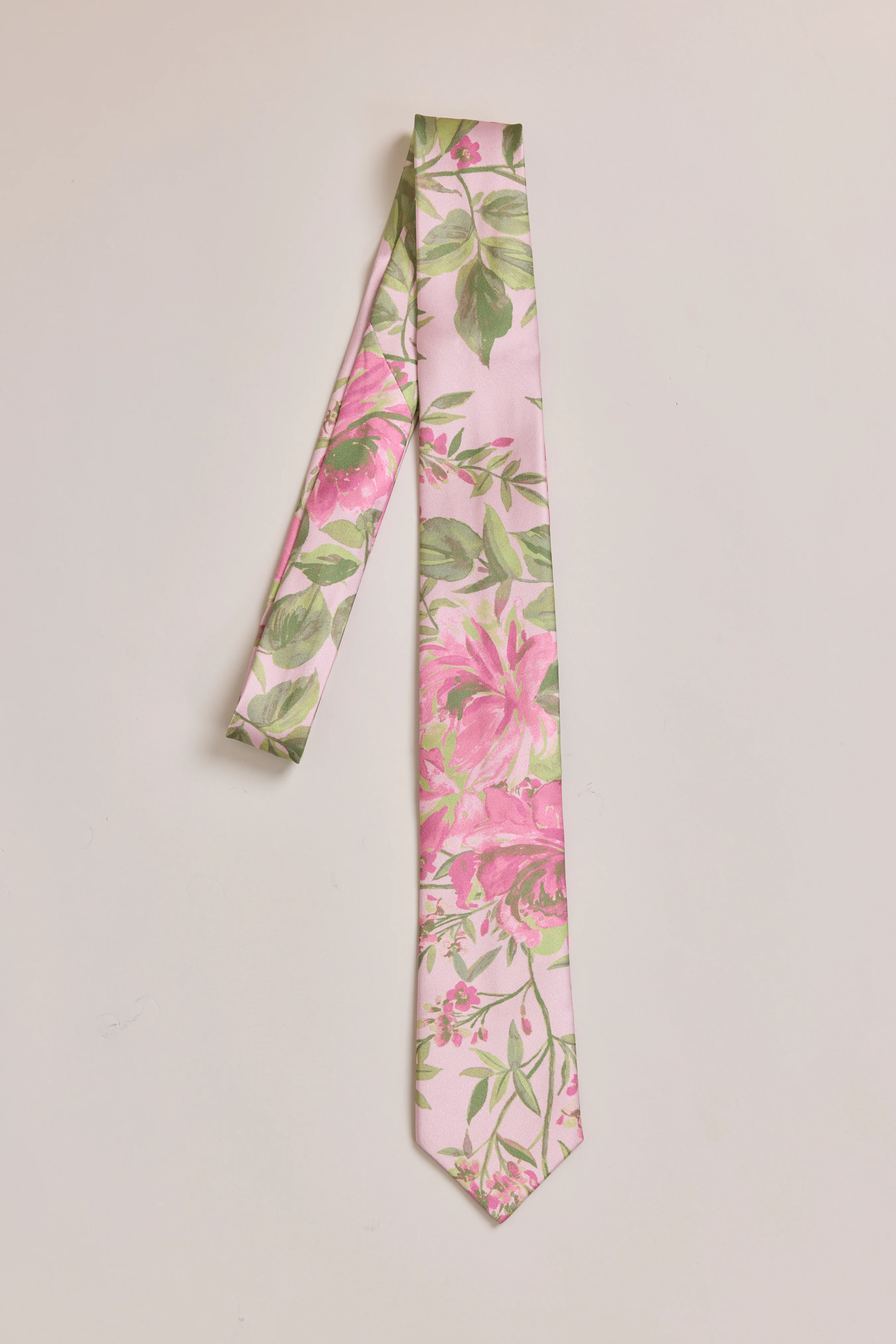 Satin Floral Print Tie | Made To Order - Image 33