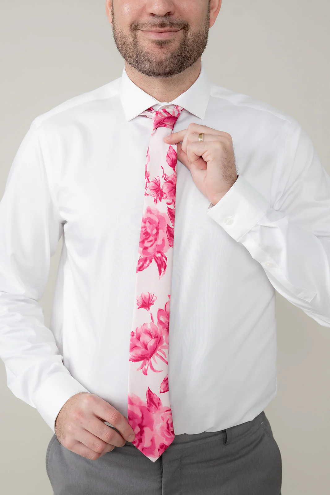 Satin Floral Print Tie | Made To Order - Image 8