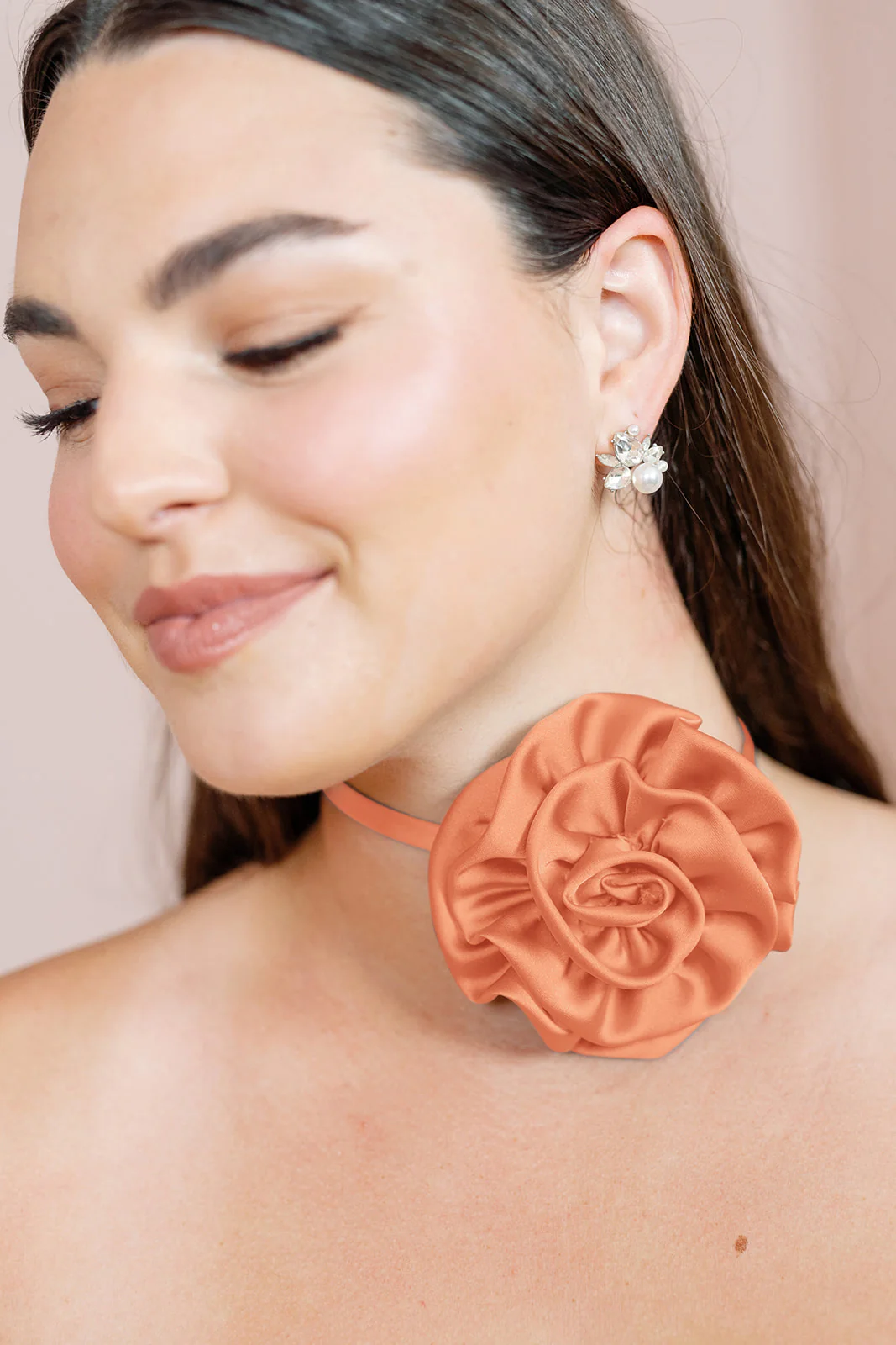 Satin Rose Neck Tie | Made To Order - Image 41