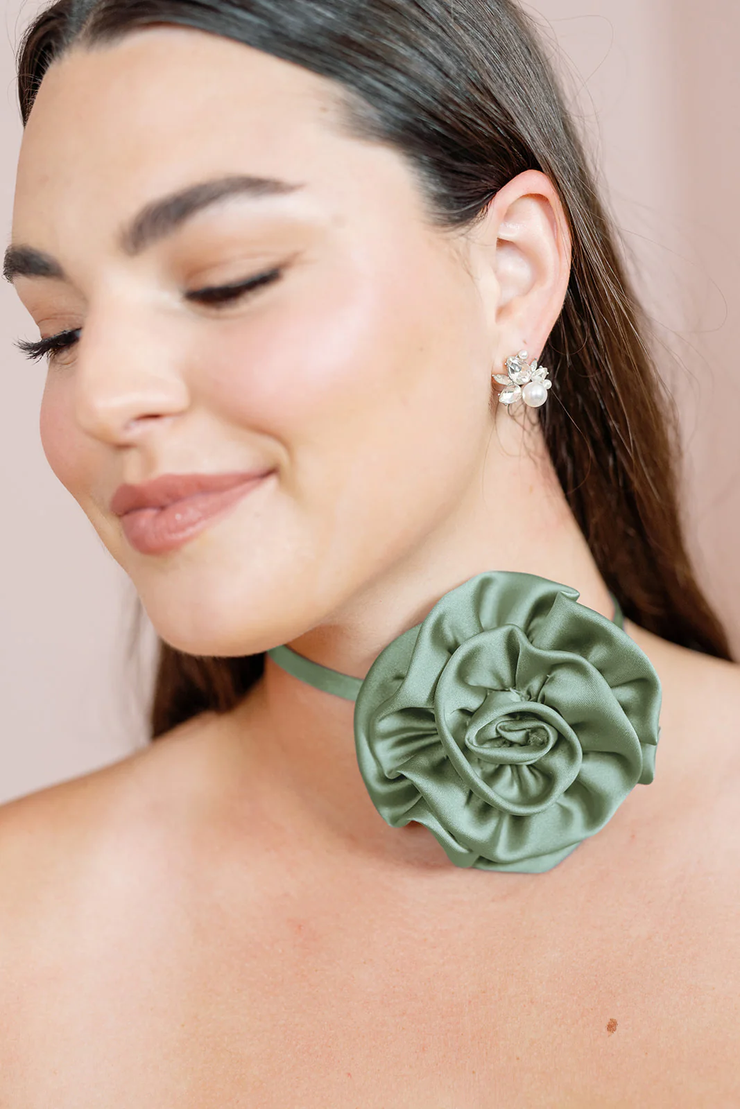 Satin Rose Neck Tie | Made To Order - Image 43