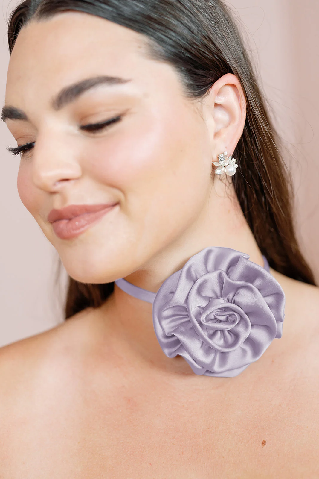 Satin Rose Neck Tie | Made To Order - Image 48
