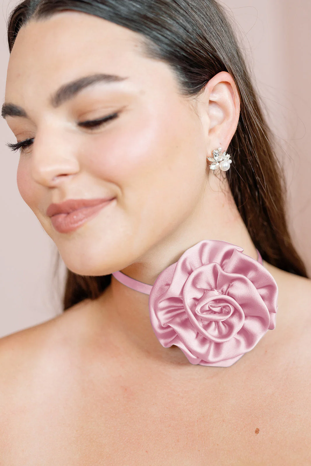 Satin Rose Neck Tie | Made To Order - Image 59