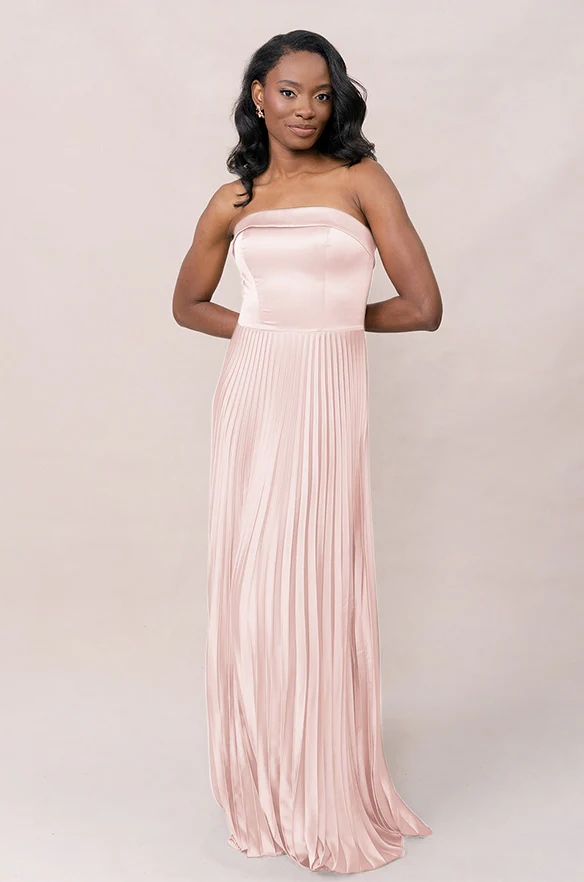 Saylor Satin Pleated Dress | Made To Order - Image 10