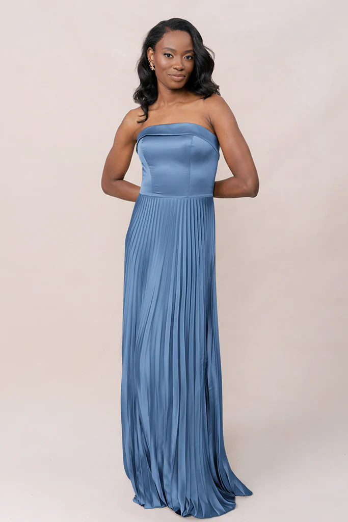 Saylor Satin Pleated Dress | Made To Order - Image 102