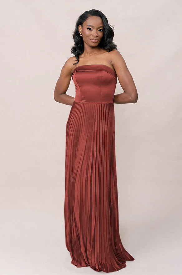 Saylor Satin Pleated Dress | Made To Order - Image 13
