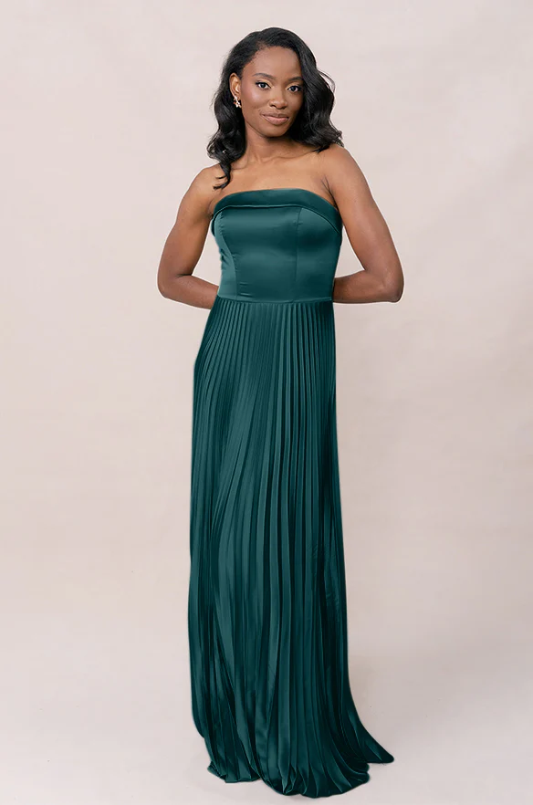 Saylor Satin Pleated Dress | Made To Order - Image 19
