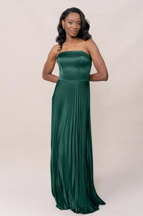 Saylor Satin Pleated Dress | Made To Order - Image 20