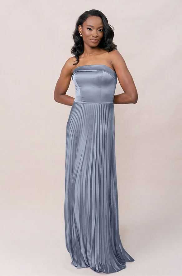 Saylor Satin Pleated Dress | Made To Order - Image 22