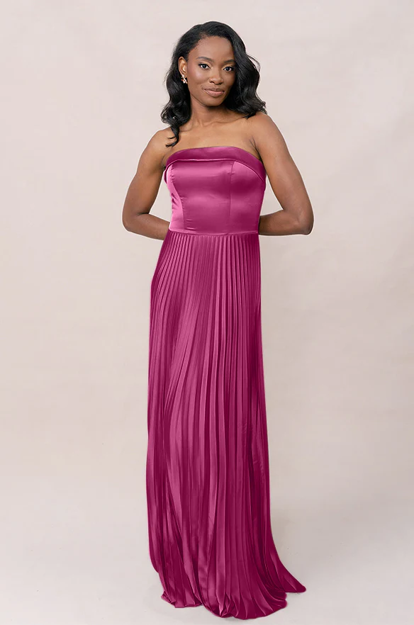 Saylor Satin Pleated Dress | Made To Order - Image 23