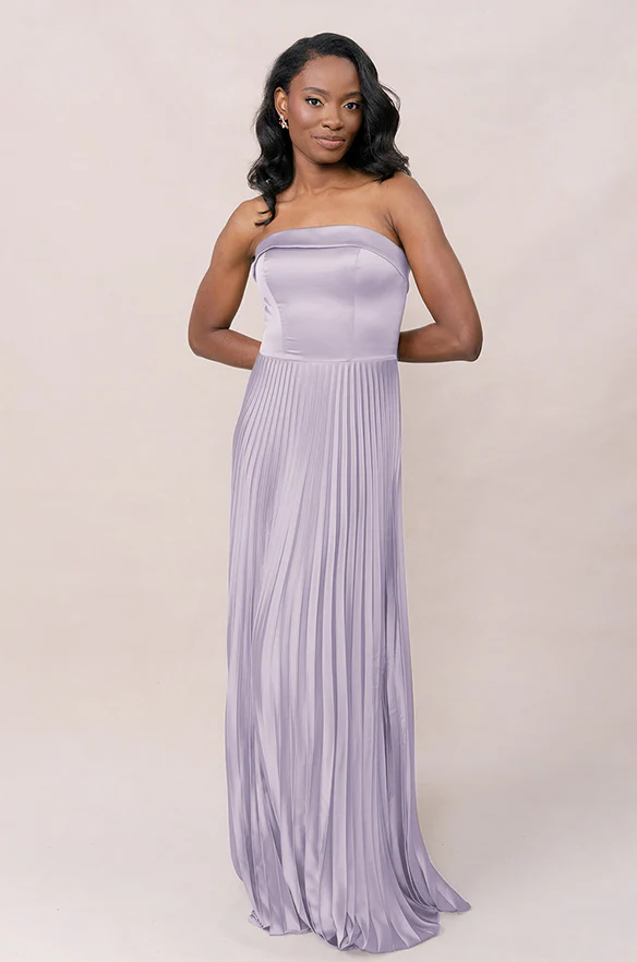 Saylor Satin Pleated Dress | Made To Order - Image 27