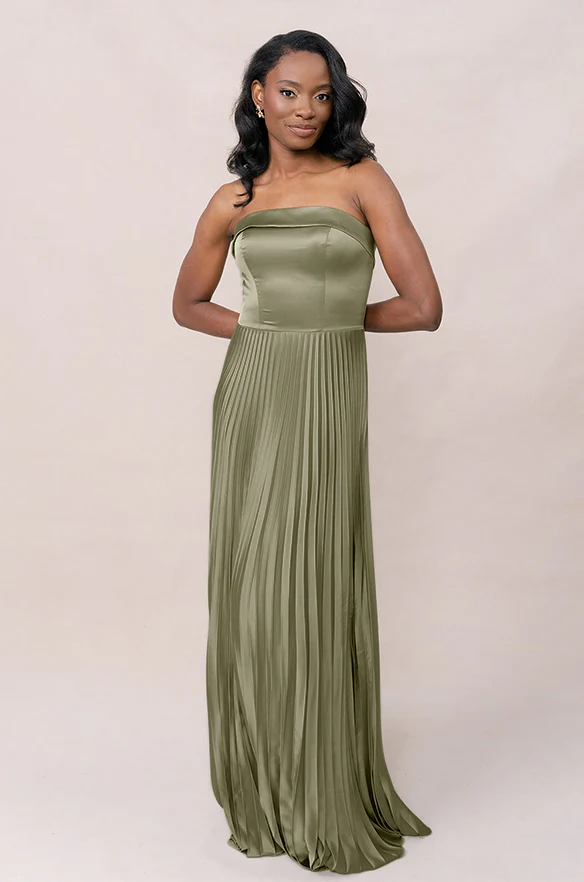 Saylor Satin Pleated Dress | Made To Order - Image 32