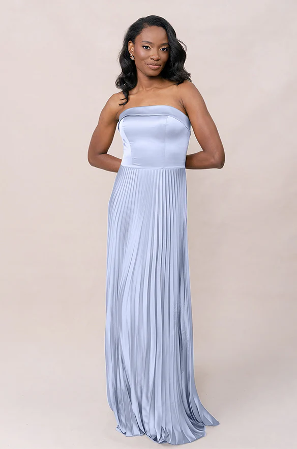Saylor Satin Pleated Dress | Made To Order - Image 36