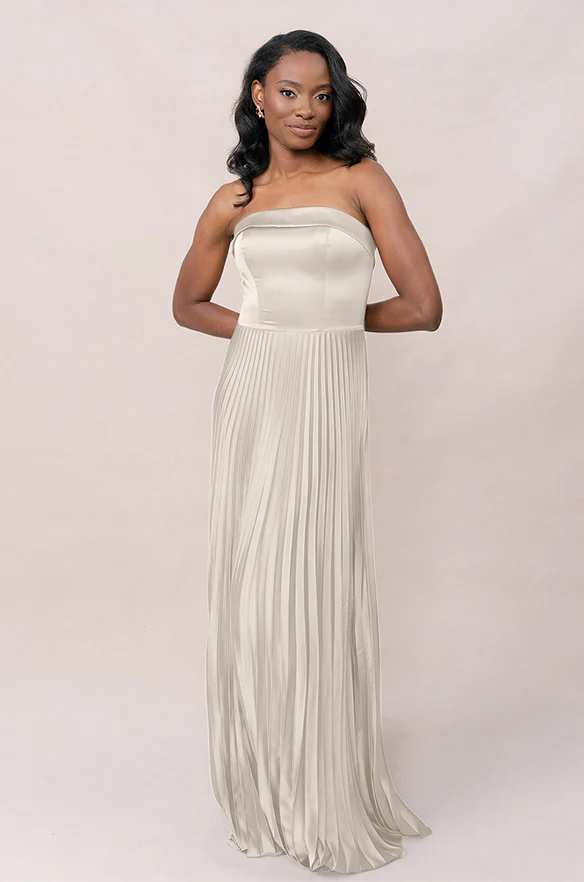 Saylor Satin Pleated Dress | Made To Order - Image 45