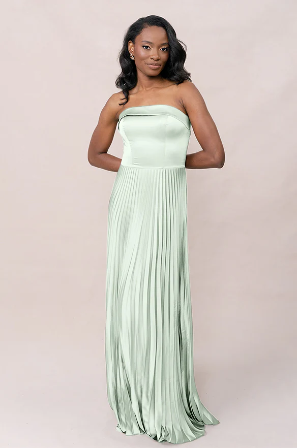Saylor Satin Pleated Dress | Made To Order - Image 57